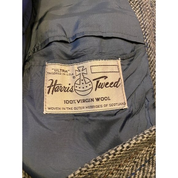 Harris Tweed Men's Blazer Sport Coat Wool Two-Button Jacket Size 44L - Picture 2 of 8